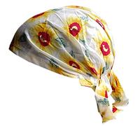 Cool4 Sommer Kopftuch Strand Bandana Meer Beanie Sonne Sonnenschutz Mütze Chemo Cap A04 (Natur mit Sonnenblumen)