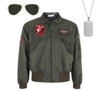 CoolChange Bomberjacke von Maverick | Pete Mitchell Militär Jacke | Größe: M