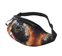 Coole American Football Bauchtasche für Herren und Damen, leicht, verstellbar, modische Hüfttasche für Reisen, Wandern, Laufen