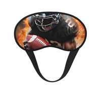 Coole American Football Schlafmaske für Seitenschläfer, weich, atmungsaktiv, Augenmaske, Verdunkelung, Seide, Augenschlaf mit elastischem Band, Nacht-Augenbinde für Damen und Herren, Reise-Nickerchen