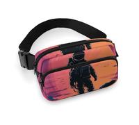 Coole Astronauten-Hüfttasche, modische Bauchtasche mit verstellbarem Gurt, für Outdoor-Workout, Radfahren, Uni, weiß, 20 x 13 cm, Hüfttasche, weiß, 20x13cm, Hüfttasche