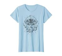 Coole Düstere Kunst - Dunkle Kunst - Dark art Design Dunkle Seite der Motte T-Shirt Grau, Klein, Unisex-Erwachsene, Kurzarm, Klassische Passform, Gothic
