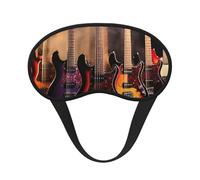 Coole E-Gitarren-Schlafmaske für Seitenschläfer, Verdunkelungs-Augenmaske für Damen und Herren, Nulldruck-Schlafmasken, weiche, atmungsaktive Augenabdeckung, bequeme Augenbinde, Augenschutz für