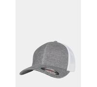 Flex Cap FLEXFIT "Flexfit Unisex Retro Trucker Melange Cap", Gr. S/M, erdgrau, weiß, 97% Baumwolle, 3% Elasthan, unifarben, Caps (77460165-S) erdgrau, weiß