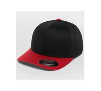 coole Flexfit Unisex Cap Stretch 300 g/m² Schwarz/Rot S/M