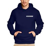 Coole-Fun-T-Shirts Feuerwehr reflektierender Druck Sweatshirt mit Kapuze Hoodie Dunkelblau, Gr.XXL