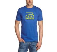 Coole-Fun-T-Shirts Ironman T-Shirt - blau-gelb Gr.M