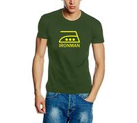 Coole-Fun-T-Shirts Ironman T-Shirt - Oliv-gelb Gr.M