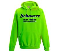 Coole-Fun-T-Shirts Schwarz war leider ausverkauft ! NEON Sweatshirt mit Kapuze Hoodie floureszierend, Neongreen Gr.L