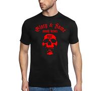 Coole Fun T-Shirts South Bronx NYC t-Shirt Skull Deadhead, schwarz/rot, Grösse: L