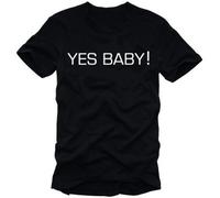 Coole Fun T-Shirts YES Baby ! T-Shirt, schwarz/Weiss, Grösse: L