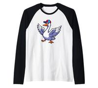 Coole Gans Cartoon trägt Kappe Urban Bird Style Raglan