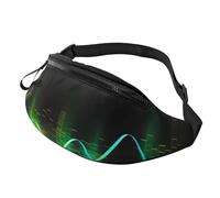 Coole Gürteltasche mit Musik, Schallwellen, für Herren und Damen, modisch, zum Laufen, wasserdicht, Crossbody-Tasche, Überall, Gürteltasche mit verstellbarem Riemen, Sport-Hüfttasche für Reisen