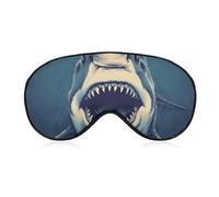 Coole Hai-Augenmaske, seitliche Schlafmaske, leichte Augenbinde, Schlafmaske, Nasenpolster und Gummiband für Kinder, Frauen und Männer