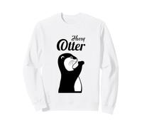 Coole lustige Otter-Illustration Cartoon-Grafik Sweatshirt