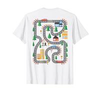 Coole Playmat Race Car Track On Back Dad Race Car Mat T-Shirt