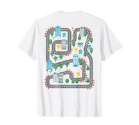 Coole Playmat Race Car Track On Back Dad Race Car Mat T-Shirt