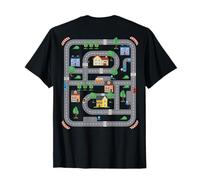 Coole Playmat Race Car Track On Back Dad Race Car Mat T-Shirt