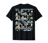 Coole Playmat Race Car Track On Back Dad Race Car Mat T-Shirt