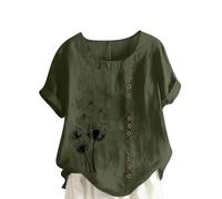 Coole Shirts Damen Leinenbluse Damen Baumwolle Leinen Shirt Elegante Leinenshirt Lose Kurzarm Blusen Frauen Longshirt Oversized Tee T-Shirt Meine Bestellungen Anzeigen 2025 Auf Deutsch