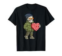Coole Skelett-Pufferjacke mit Herzmotiv, Valentinstagsgeschenk T-Shirt