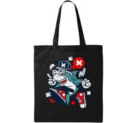 Coole Sonnenbrille Rapper Shark Art natürliche ökologische Baumwolle Tragetasche schwarz