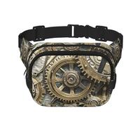 Coole Steampunk-Gürteltasche für Damen, wasserdicht, verstellbar, modisch, lässig, Crossbody-Tasche, Bauchtasche für Laufen, Workout, Wandern, Reisen, Schwarz, Einheitsgröße, Schwarz , Einheitsgröße
