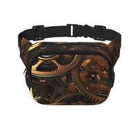 Coole Steampunk-Gürteltasche für Damen, wasserdicht, verstellbar, modisch, lässig, Crossbody-Tasche, Bauchtasche für Laufen, Workout, Wandern, Reisen, Schwarz, Einheitsgröße, Schwarz , Einheitsgröße