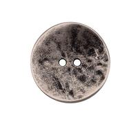 coole wellig silber matt Metall Knöpfe 2 Loch Jackenknöpfe in 4 Größen (5 Stück) (25mm)