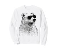 Cooler Eisbär mit Sonnenbrille, lustiger Winter, Wintersport Sweatshirt