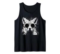 Cooler Fuchs mit Sonnenbrille Splash Art Tank Top