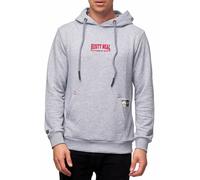 Cooler Kapuzen-Sweater für Herren Hoodie mit lässiger Kängurutasche Pullover Sweatshirt 19152 Grau Melange L