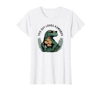 Cooler Komodo-Drache in Sonnenbrille, Dieser Kerl liebt Komodos Preisgünstiges Grafik-T-Shirt, Damen, Weiß, XL
