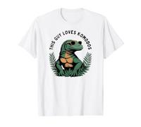 Cooler Komodo-Drache in Sonnenbrille, Dieser Kerl liebt Komodos Preisgünstiges Grafik-T-Shirt, Herren, Weiß, XL