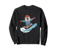 Cooler Snowboard Otter Lustiger Winter Spass Sweatshirt
