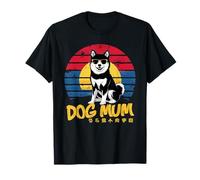 Cooles Akita Shiba Inu Dog Mum Vintage Asien Schild Motiv T-Shirt