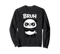 Cooles Bruh Panda Outfit Lustiges Cartoon Bär Kinder Design Sweatshirt