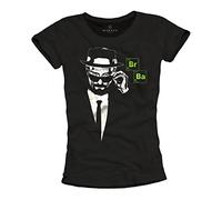 Cooles Heisenberg T-Shirt für Damen Aufdruck Breaking Bad schwawrz Größe M