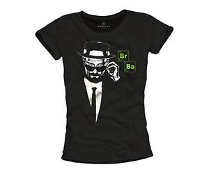 Cooles Heisenberg T-Shirt für Damen Aufdruck Breaking Bad schwawrz Größe S