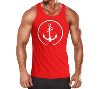 Cooles Herren Tank-Top Anker Kreis Segeln Meer Motiv