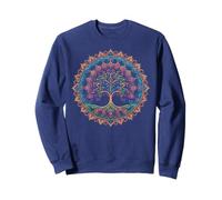 Cooles Lebensbaum-Symbol im Mandala-Kunst-Stil für Herren und Damen Sweatshirt