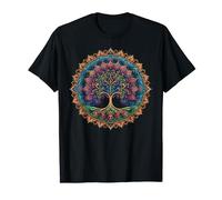 Cooles Lebensbaum-Symbol im Mandala-Kunst-Stil für Herren und Damen T-Shirt