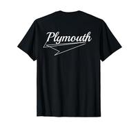 Cooles Plymouth Massachusetts T-Shirt Vintage - Retro T-Shirt, Herren, Schwarz, L