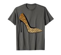 Cooles spitzes Leopardenmuster, High Heels, Geschenk T-Shirt