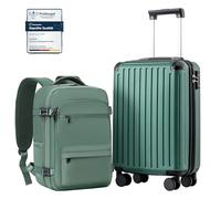 COOLIFE Ryanair Kabinenkoffer-Set 2tlg - 55x35x20+40x30x20 cm EasyJet TSA