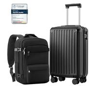 COOLIFE Ryanair Kabinenkoffer-Set 2tlg - 55x35x20+40x30x20 cm EasyJet TSA