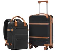 COOLIFE Ryanair Kabinenkoffer-Set 2tlg - 55x35x20+40x30x20 cm EasyJet TSA