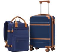 COOLIFE Ryanair Kabinenkoffer-Set 2tlg - 55x35x20+40x30x20 cm EasyJet TSA