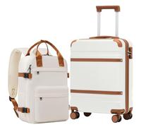 COOLIFE Ryanair Kabinenkoffer-Set 2tlg - 55x40x20+40x30x20 cm EasyJet TSA