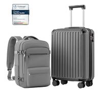 COOLIFE Ryanair Kabinenkoffer-Set 2tlg - 55x40x20+40x30x20 cm EasyJet TSA